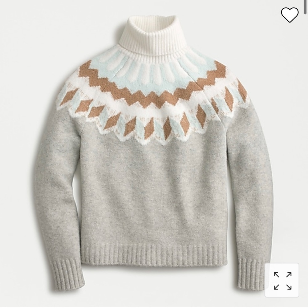 NWOT- J Crew- Fair Isle Turtleneck Sweater